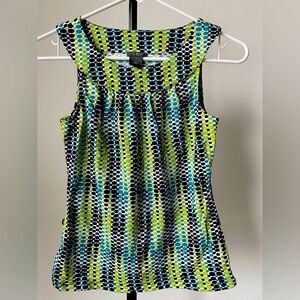 Ann Taylor Sleeveless Top with geometric pattern